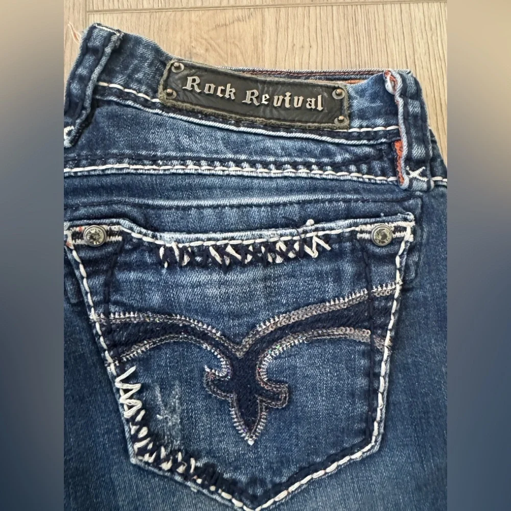 Rock Revival Women's Dark Blue Charlotte Capri Jeans 👖 - Picture 4 of 14